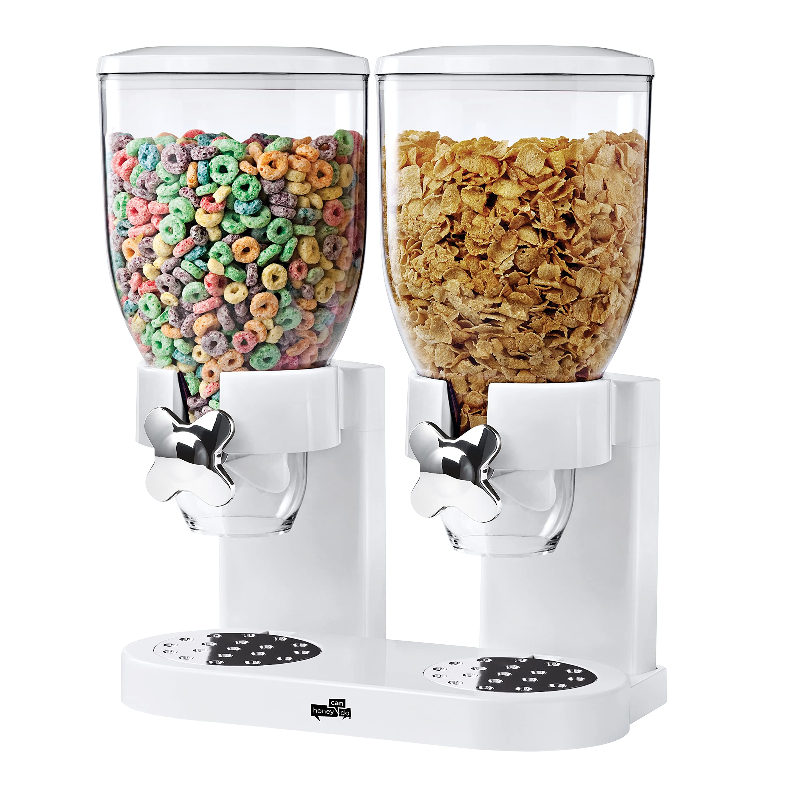 ZevrO distributeur double face avant montrant design blanc chrome et gain de place
