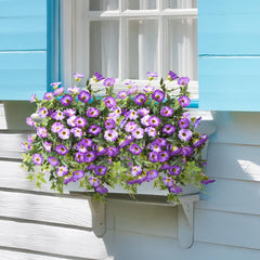 ZFProcess fleurs suspendues installées sur balcon offrant charme sans entretien