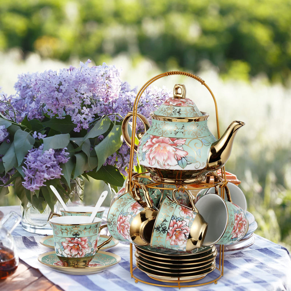 Zhehao cuillères en porcelaine détails et finition dorée pratique