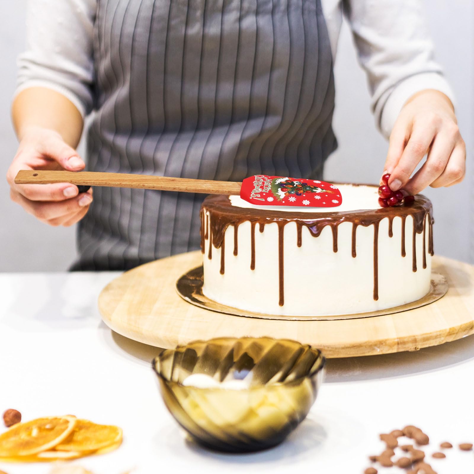 Zhehao spatule en action étalant crème pour pâtisserie rapide