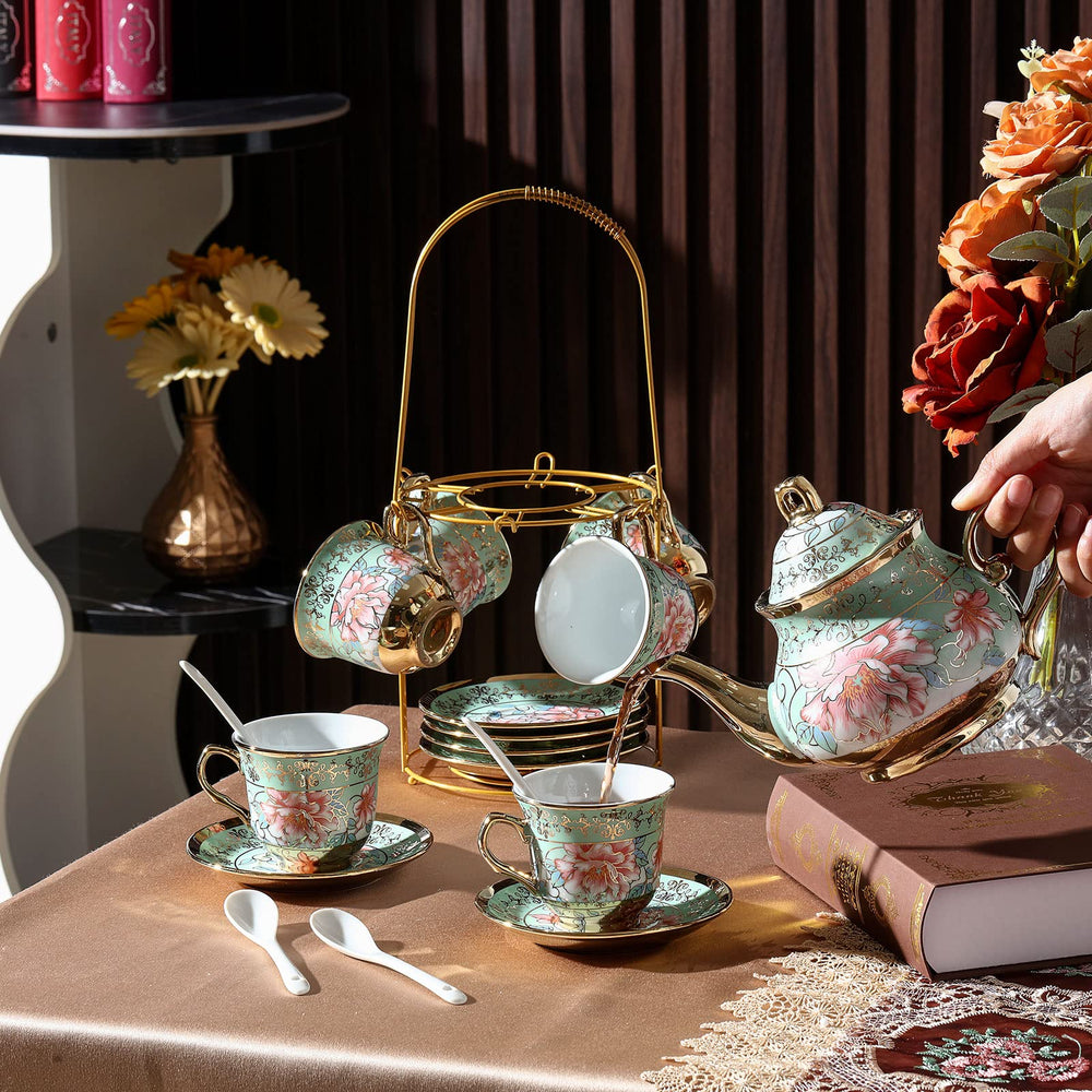 Zhehao tasses et soucoupes assorties pour présentation raffinée