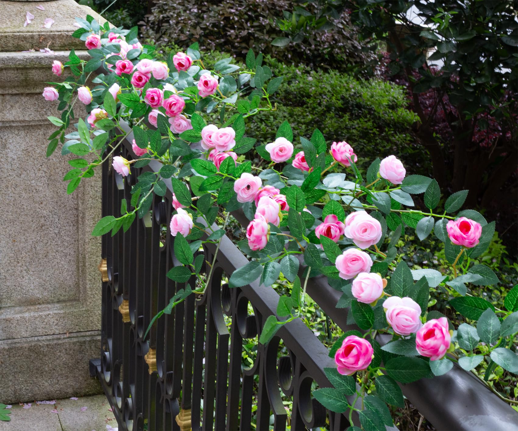 zhixinyue gros plan sur fleurs roses réalistes, aspect naturel préservé