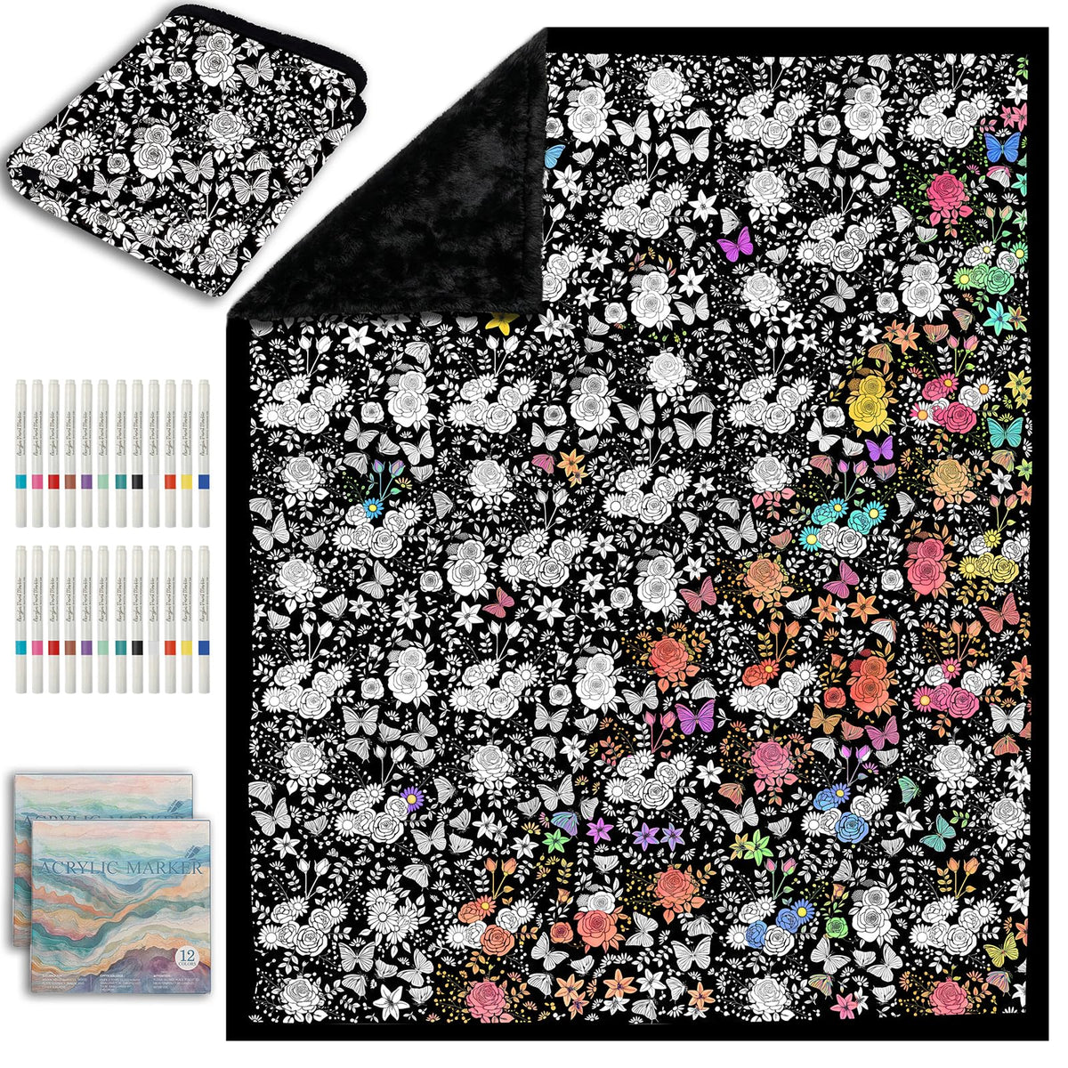 ZHOYIMIMI couverture face étendue montrant motifs imprimés et confort