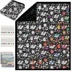 ZHOYIMIMI couverture face étendue montrant motifs imprimés et confort
