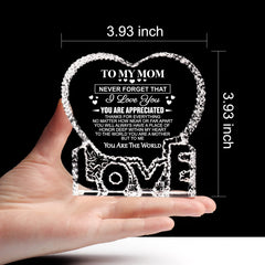 ZHSHWAT gravure lisible sur cristal évoquant l'amour durable et la mémoire