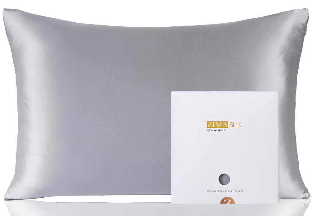 ZIMASILK face avant de la housse montrant le tissu lisse et élégant