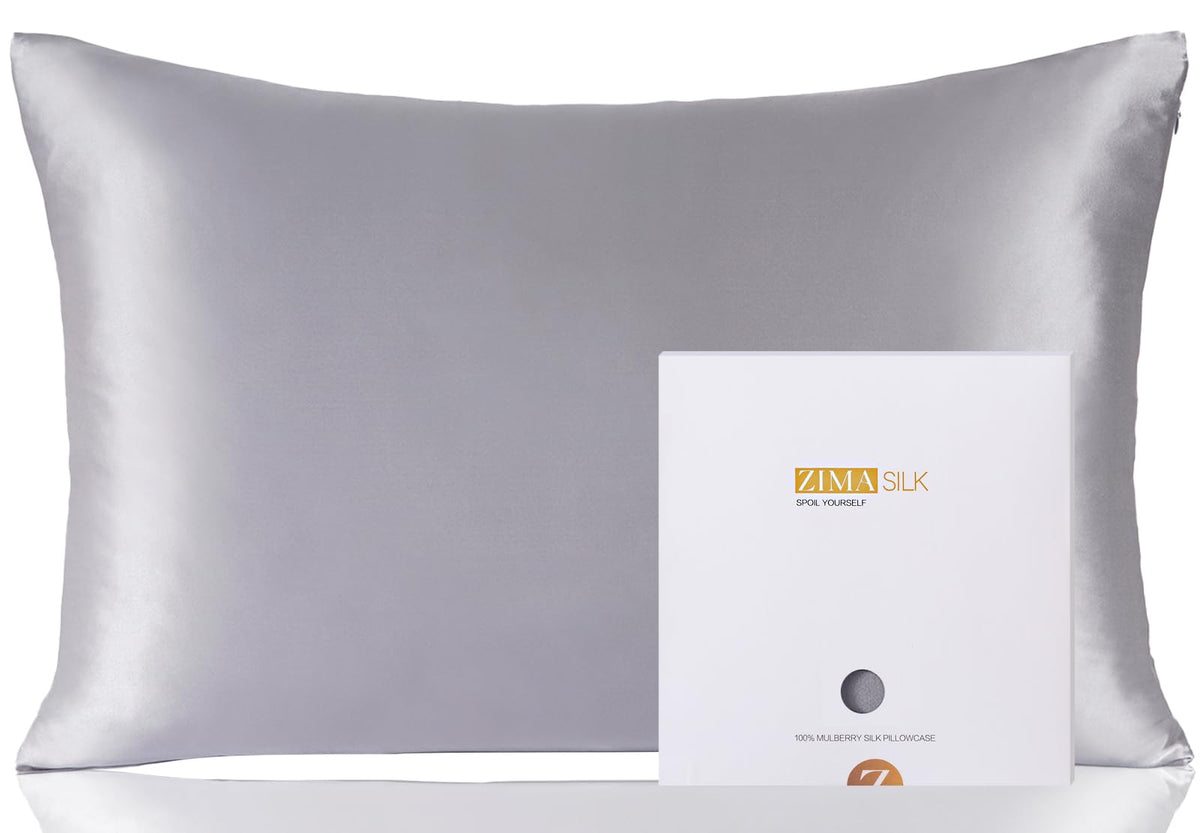 ZIMASILK face avant de la housse montrant le tissu lisse et élégant
