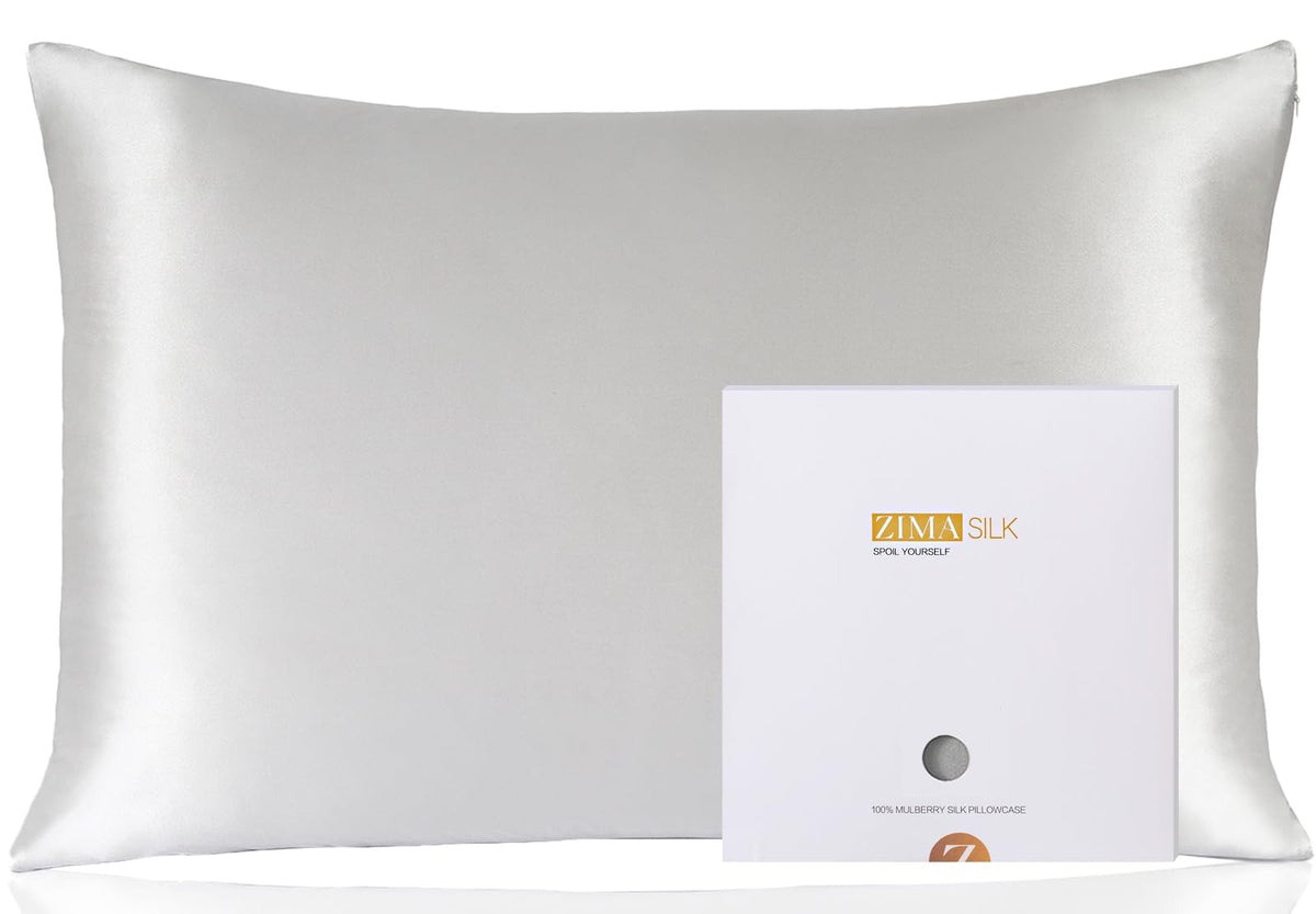 ZIMASILK housse oreiller face avant montrant une surface lisse et confort supérieur