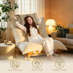 ZIMASILK taie posée sur lit stylé montrant bénéfice anti-frisottis nocturne