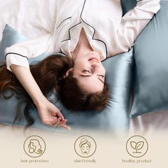 ZIMASILK taie sur oreiller posé sur lit, confort visuel immédiat