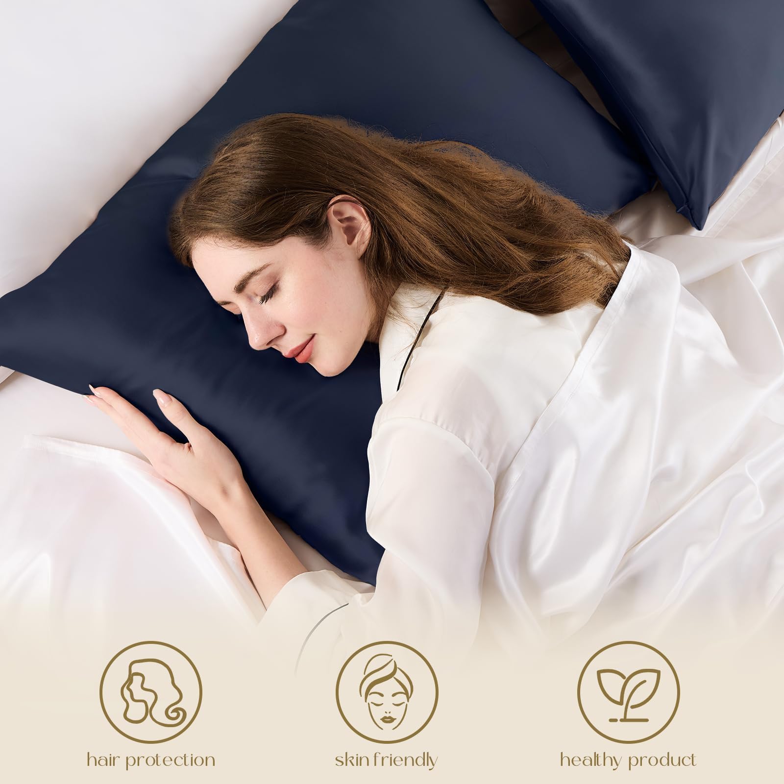 ZIMASILK taie posée sur lit moderne apportant confort et esthétique
