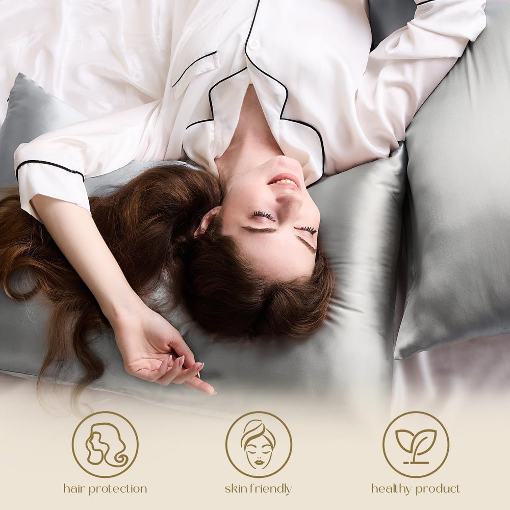 ZIMASILK taie en usage sur lit, protège cheveux et peau pendant le sommeil