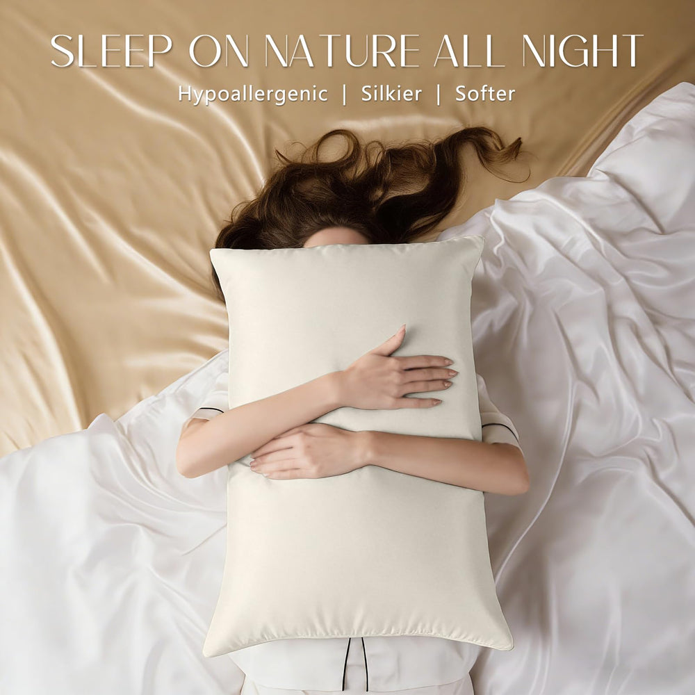 Taie ZIMASILK en situation sur un lit, illustre protection cheveux et peau