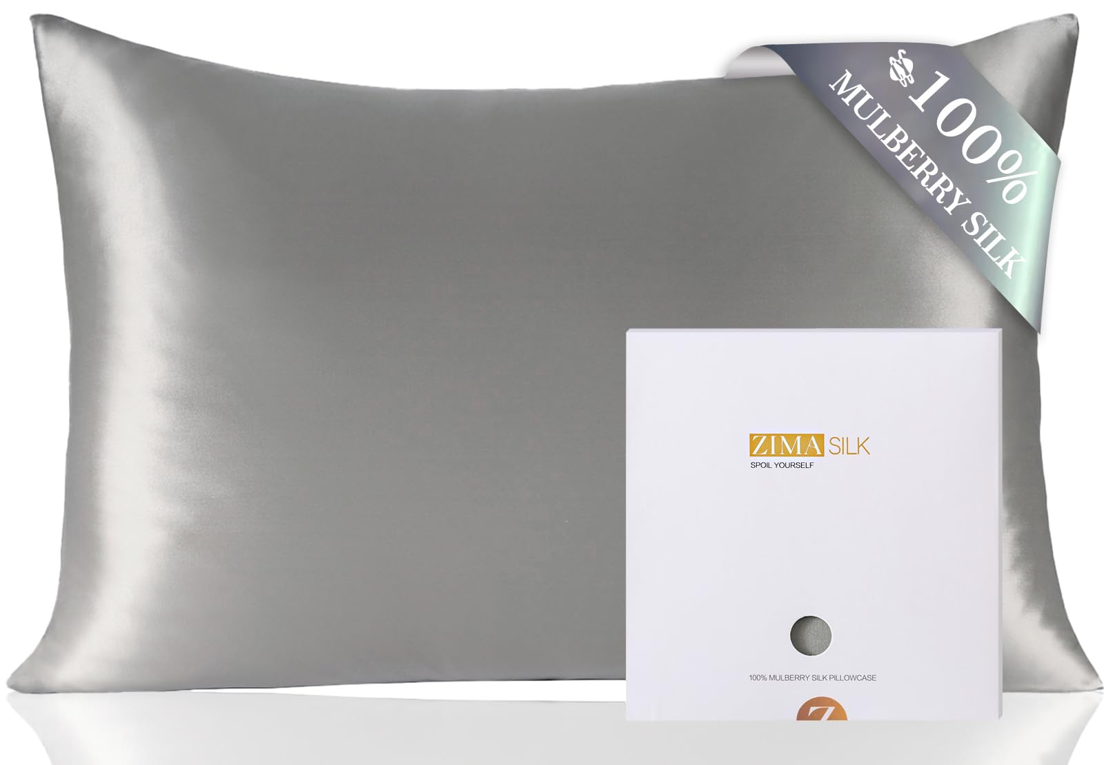 ZIMASILK taie face avant montrant design et finition, confort amélioré
