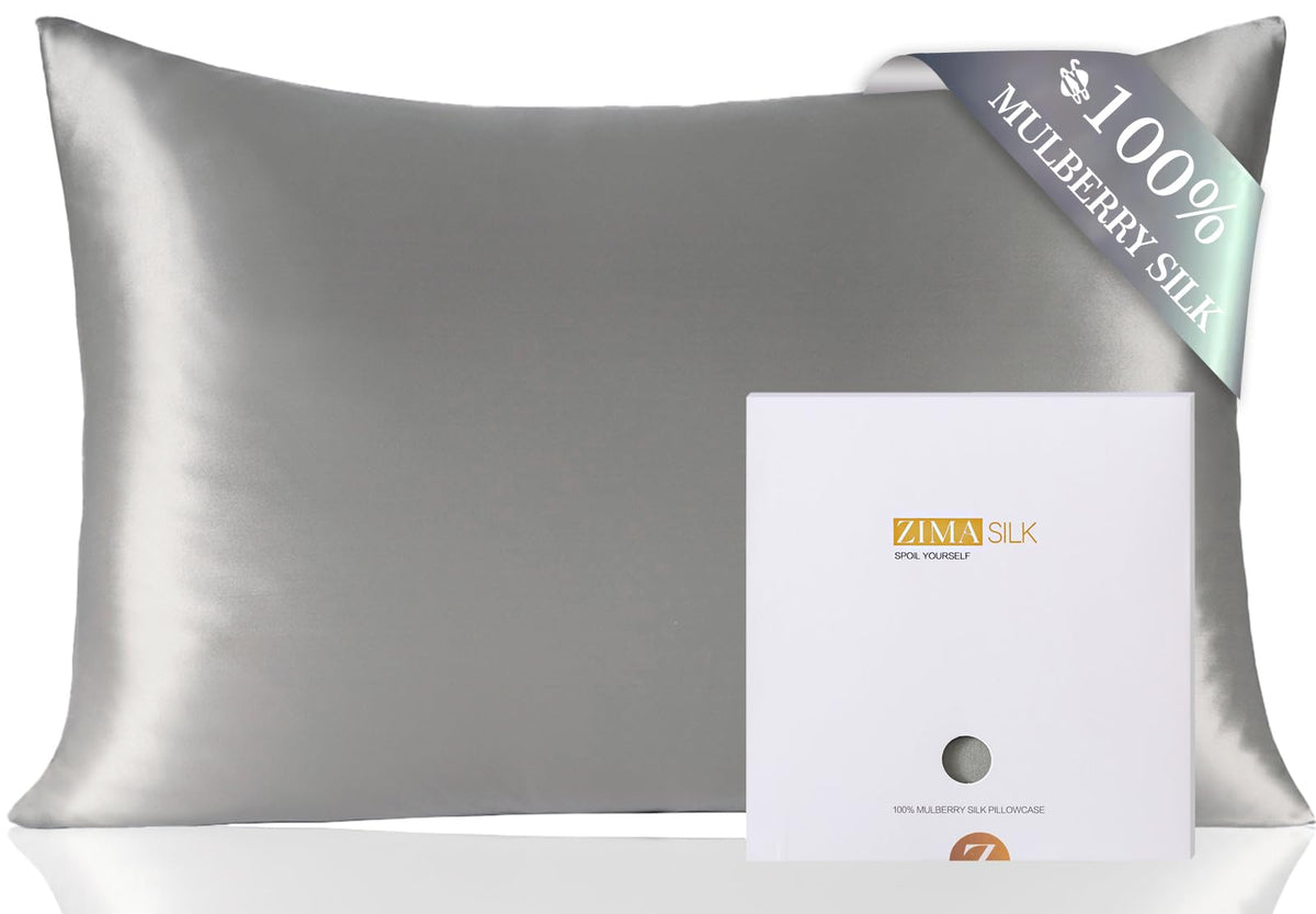 ZIMASILK taie face avant montrant design et finition, confort amélioré