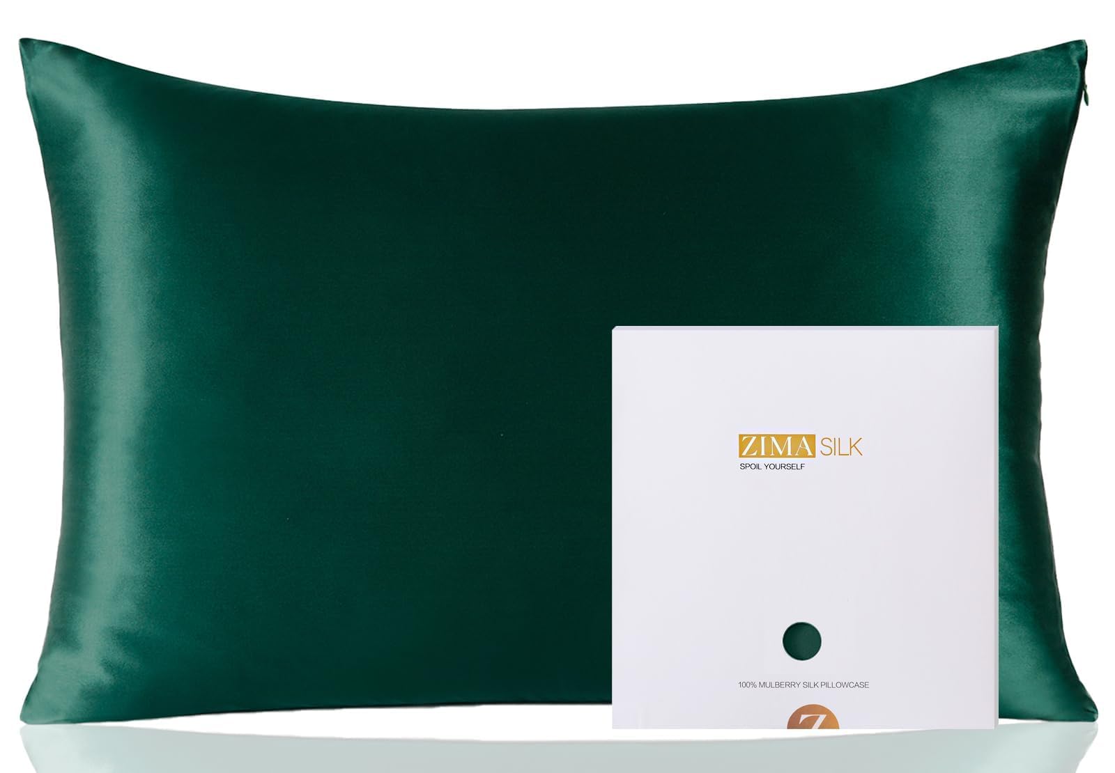 ZIMASILK taie face avant montrant finition soignée et couture résistante
