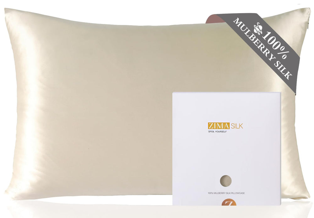 ZIMASILK taie d'oreiller recto verso queen montrant la coupe et l'éclat, confort prolongé
