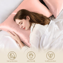 ZIMASILK taie sur oreiller montrant taille Queen et proportion réelle