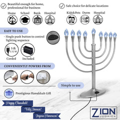 Zion Judaica câble USB et adaptateur pour alimentation flexible et pratique