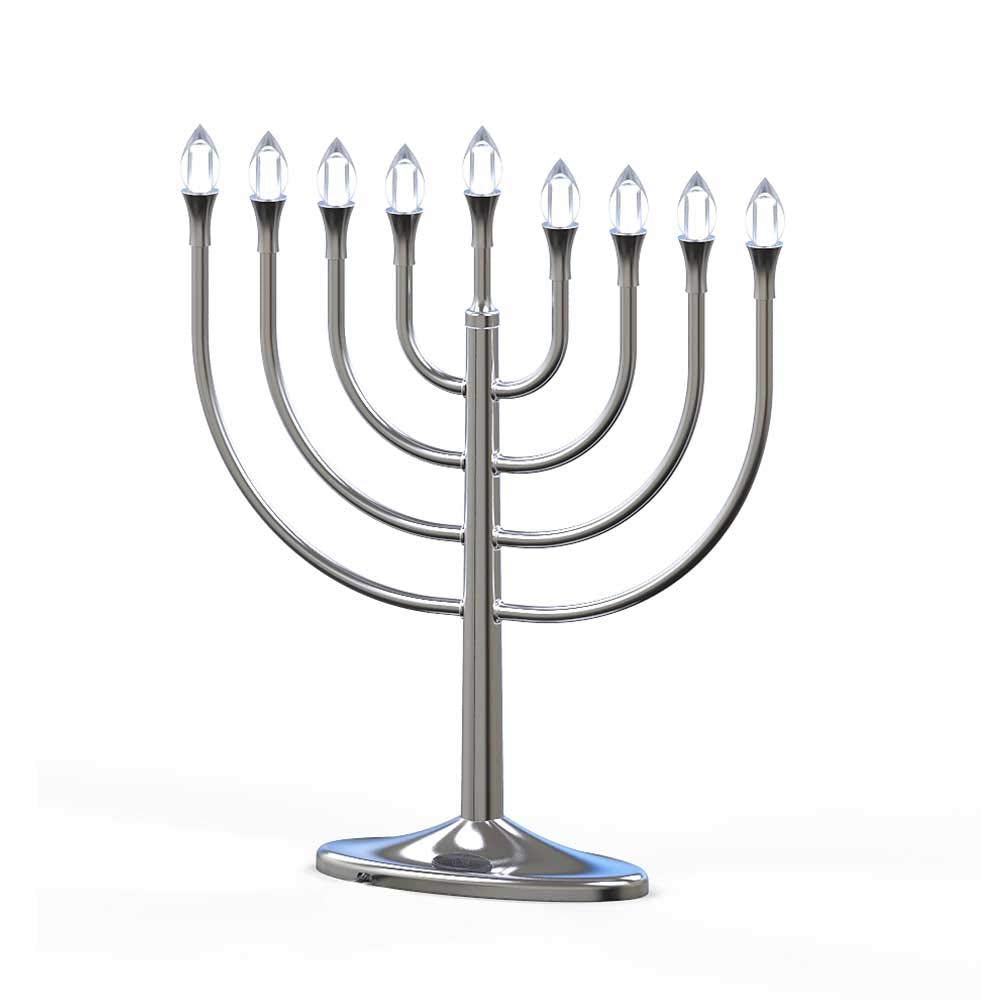 Zion Judaica menorah à côté d'objets pour montrer dimensions et échelle