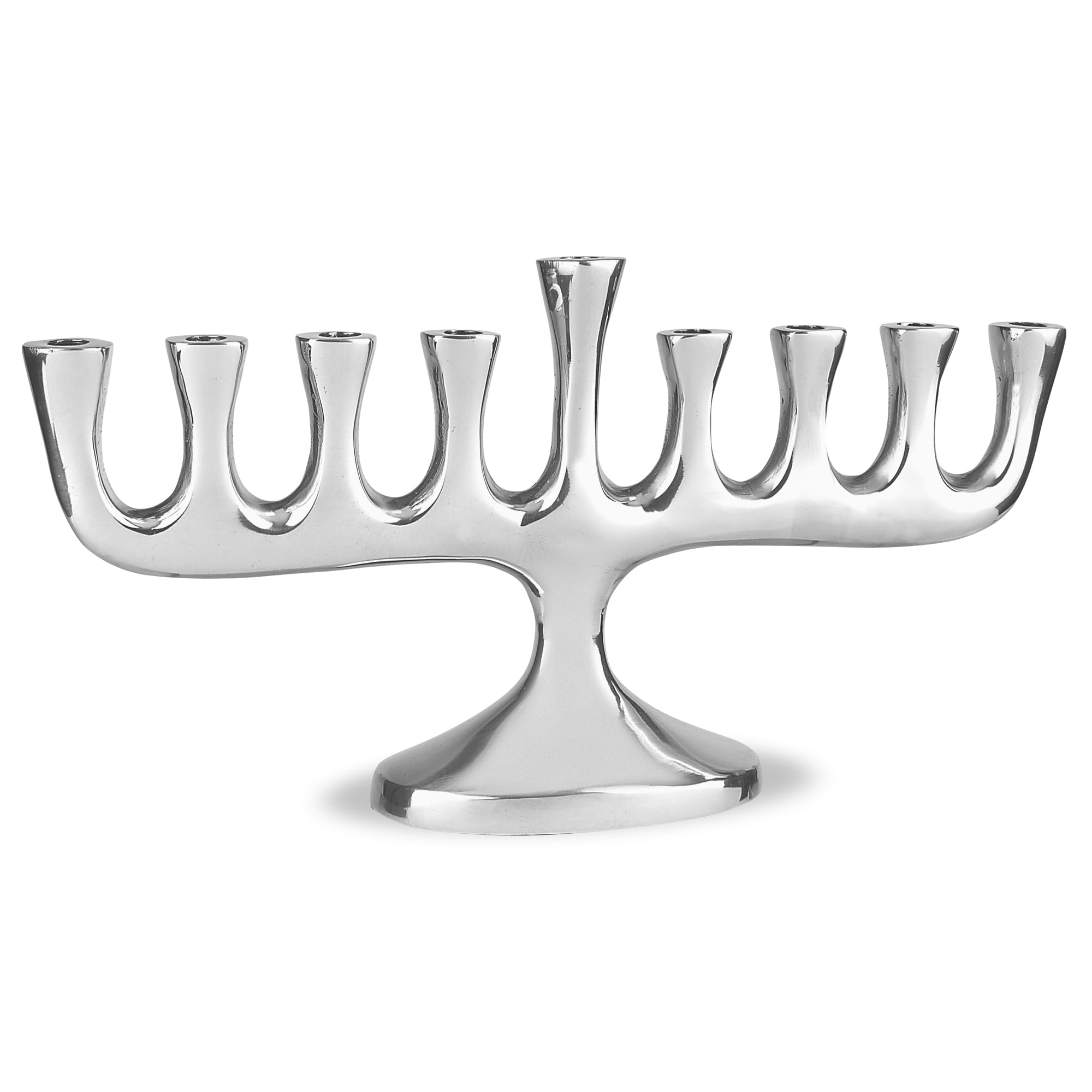Menorah Zion Judaica avec coupelles d'huile montrant polyvalence rituelle