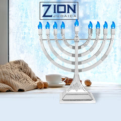 Zion Judaica gros plan sur ampoule LED en forme de flamme proposant aspect réaliste