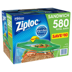 Ziploc sac avec sandwich en usage, garde le repas visible et propre
