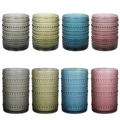 ZMOWIPDL ensemble face présentant les 8 verres et accessoires, design rétro pratique