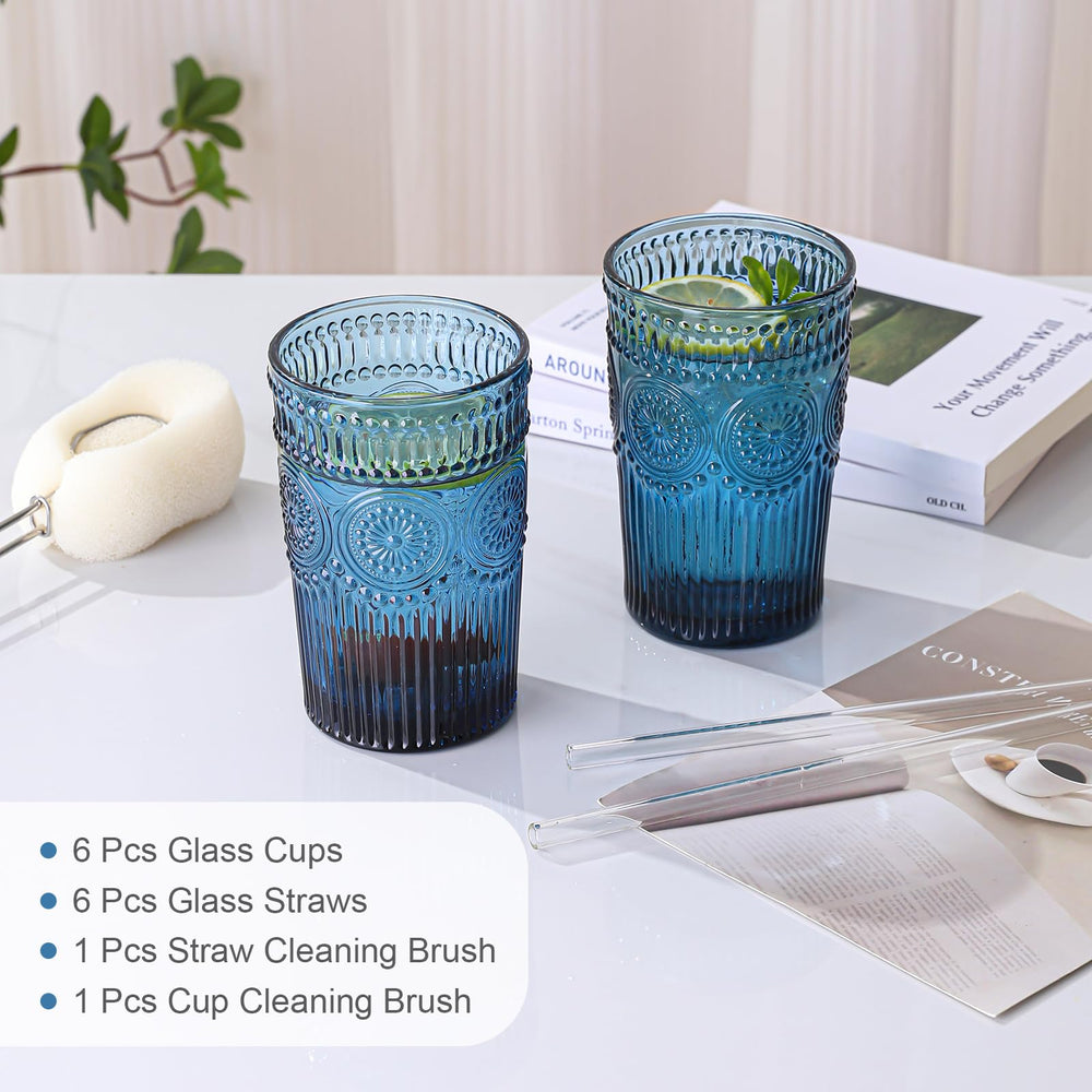 ZMOWIPDL pailles en verre et brosses incluses pour nettoyage facile
