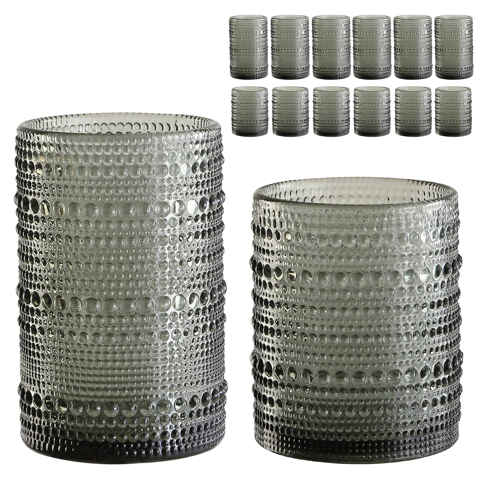 ZMOWIPDL verre hobnail face avant design rétro et prise sûre