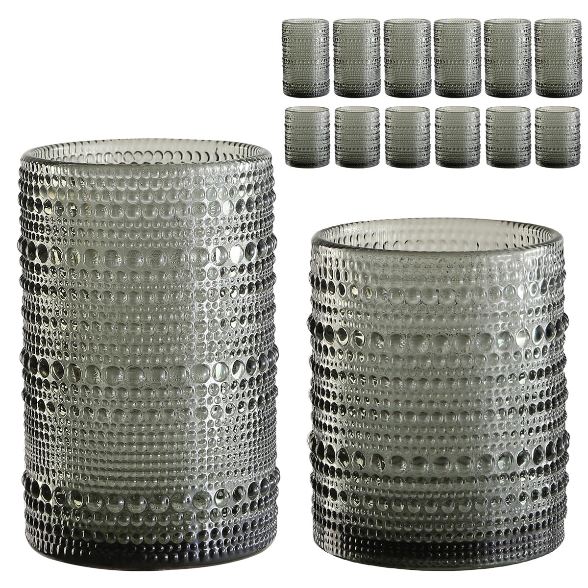ZMOWIPDL verre hobnail face avant design rétro et prise sûre