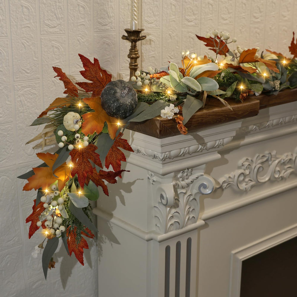 Zmtyykh guirlande sur mantel crée ambiance cosy pour soirées
