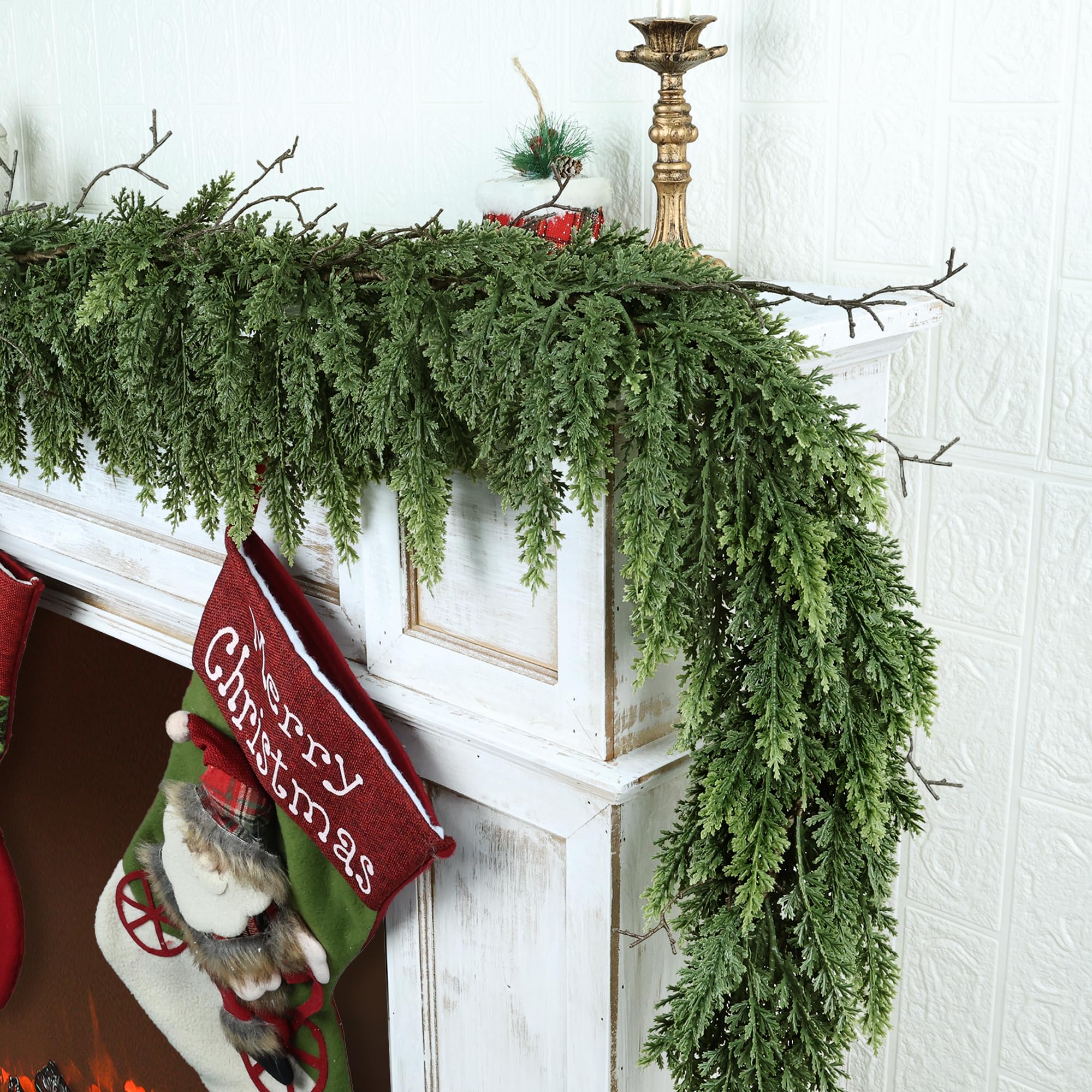 Zmtyykh guirlande posée sur manteau apportant chaleur festive instantanée