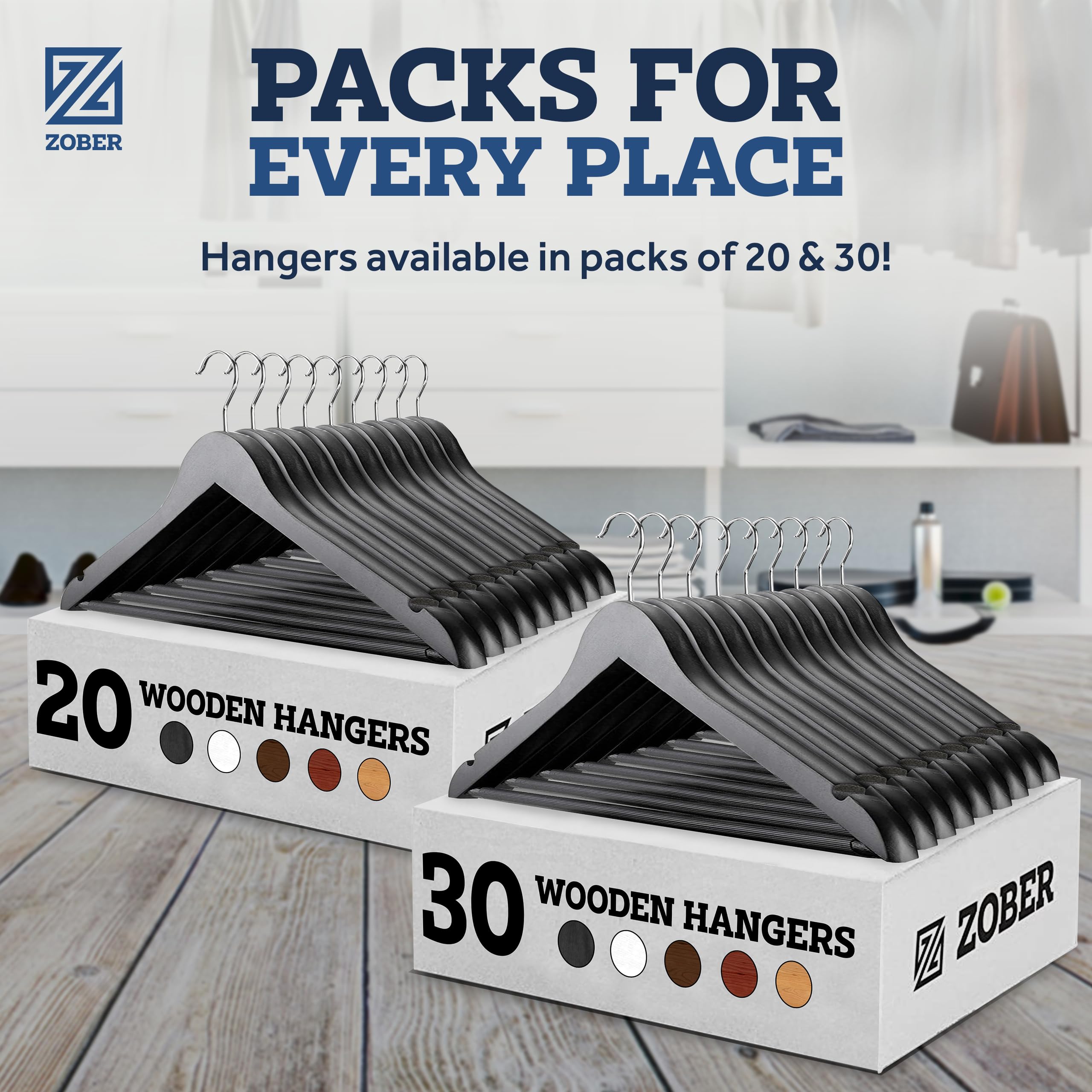 zober pack de 20 cintres présente lot économique pour tout placard