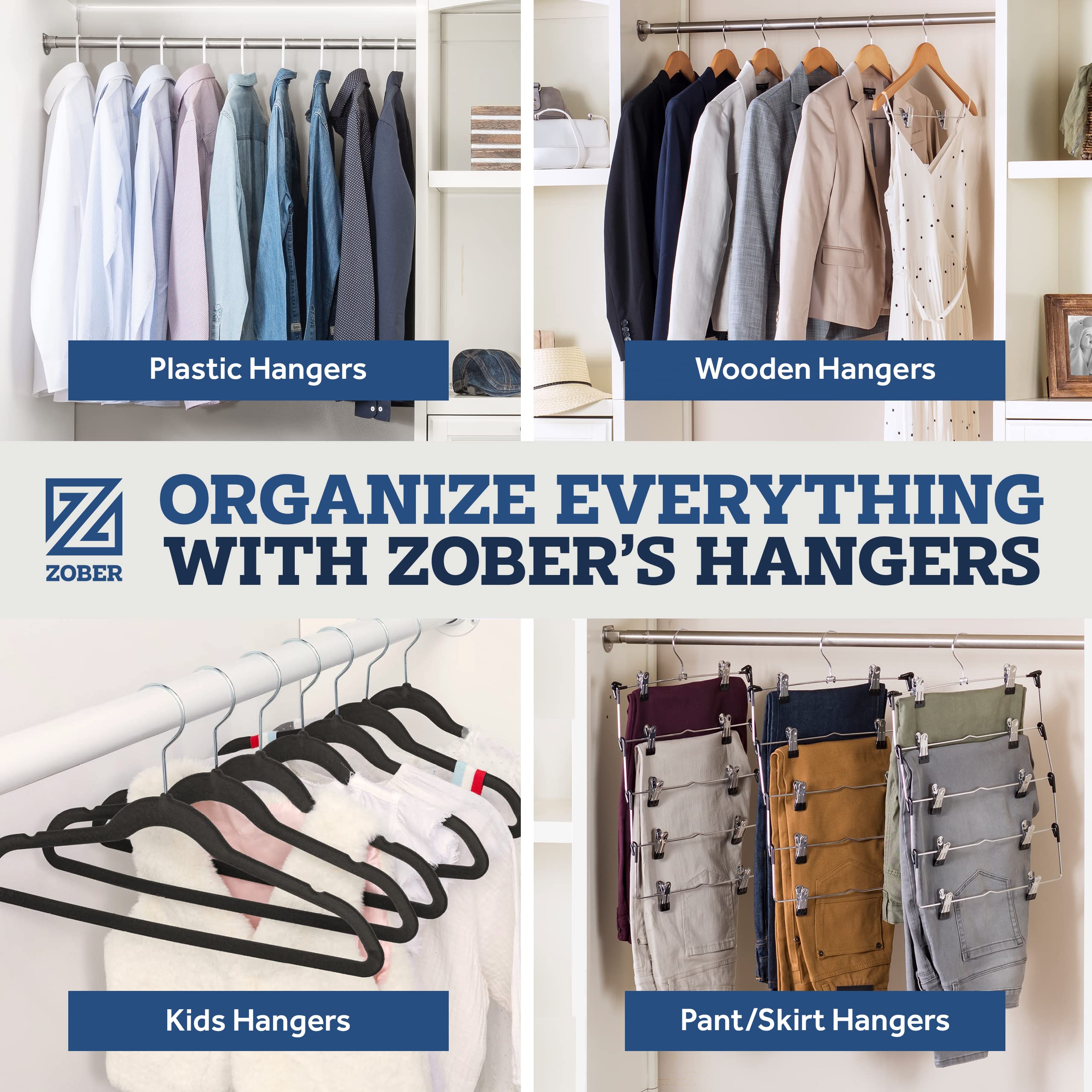 ZOBER cintres dans dressing organise et valorise la garde-robe