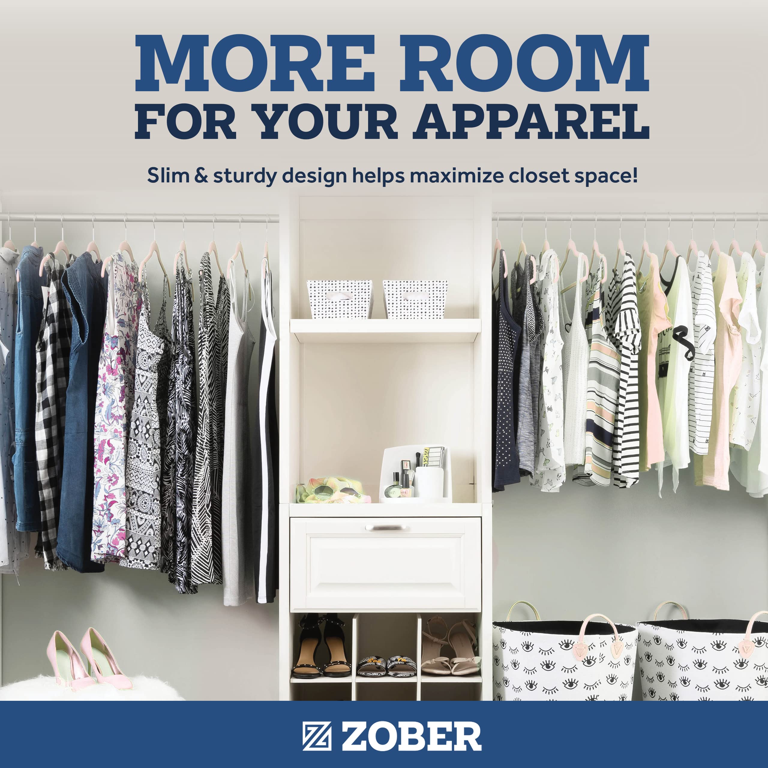 ZOBER dressing organisé montre plus de vêtements sur la tringle