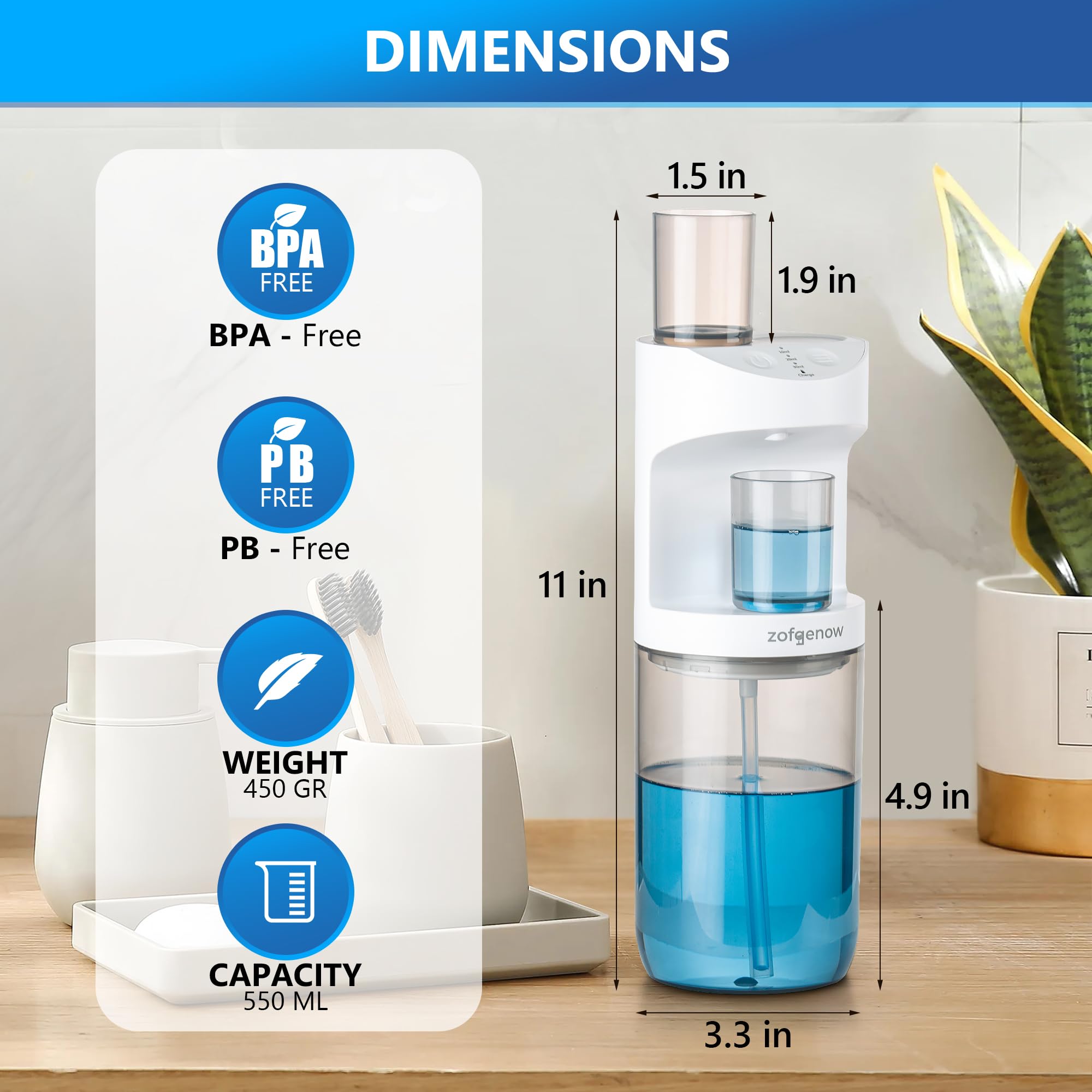 ZOFGENOW réservoir ouvert lors du remplissage pour une recharge facile