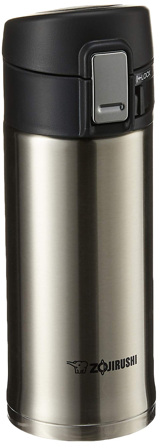 Zojirushi face avant montrant le bouchon sécurisé et la forme compacte bénéfique