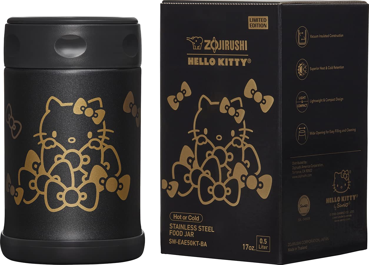 Zojirushi X Hello Kitty en usage avec soupe chaude pratique à emporter