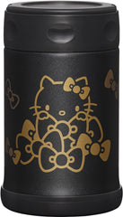 Zojirushi X Hello Kitty vue de face montrant le design noir et l'étanchéité