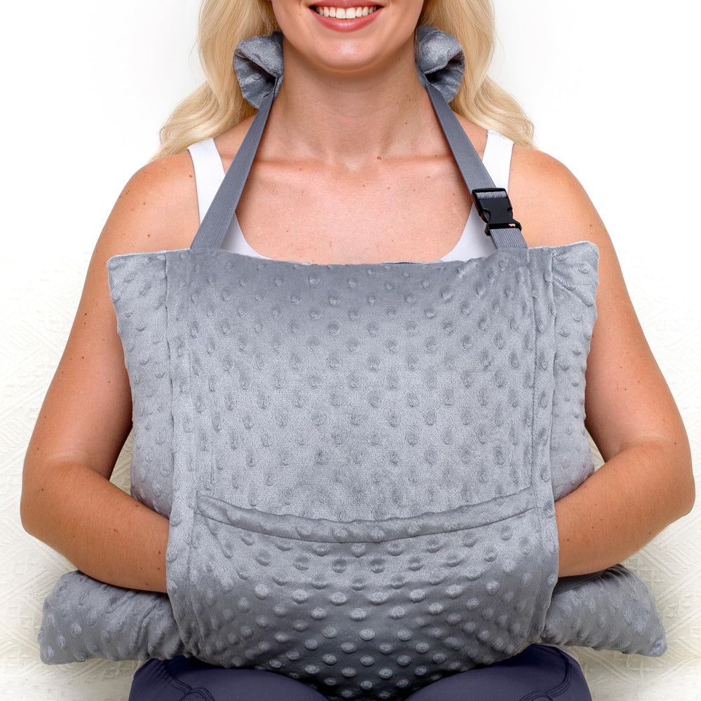 Zomaple vue avant du coussin montrant la forme large et le rembourrage protecteur