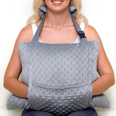 Zomaple vue avant du coussin montrant la forme large et le rembourrage protecteur
