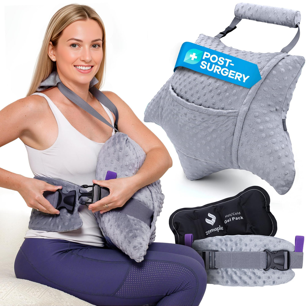 Zomaple coussin face avant protégeant l'abdomen, confort et couverture large