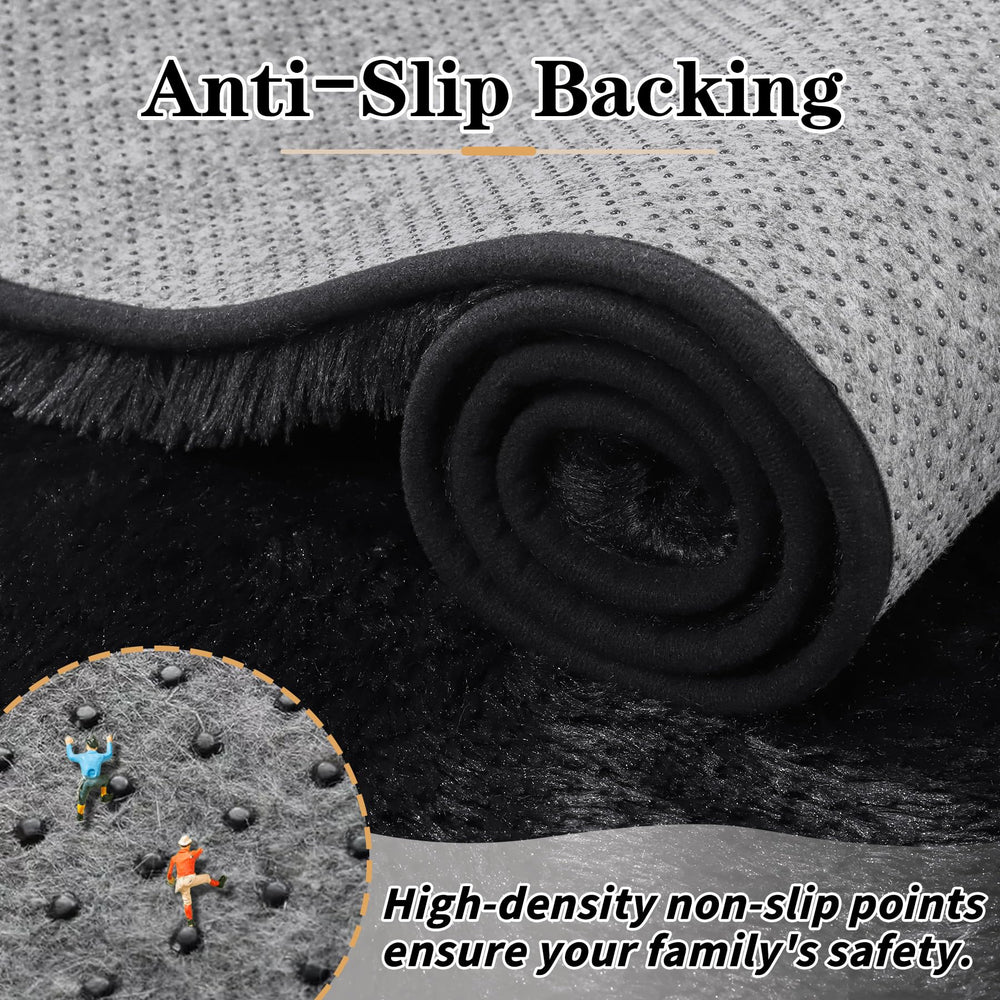 Zomfy tapis comparé à meubles montrant couverture généreuse 8x10