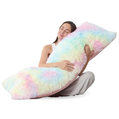 ZonLi vue de face du coussin en fausse fourrure, confort visuel immédiat