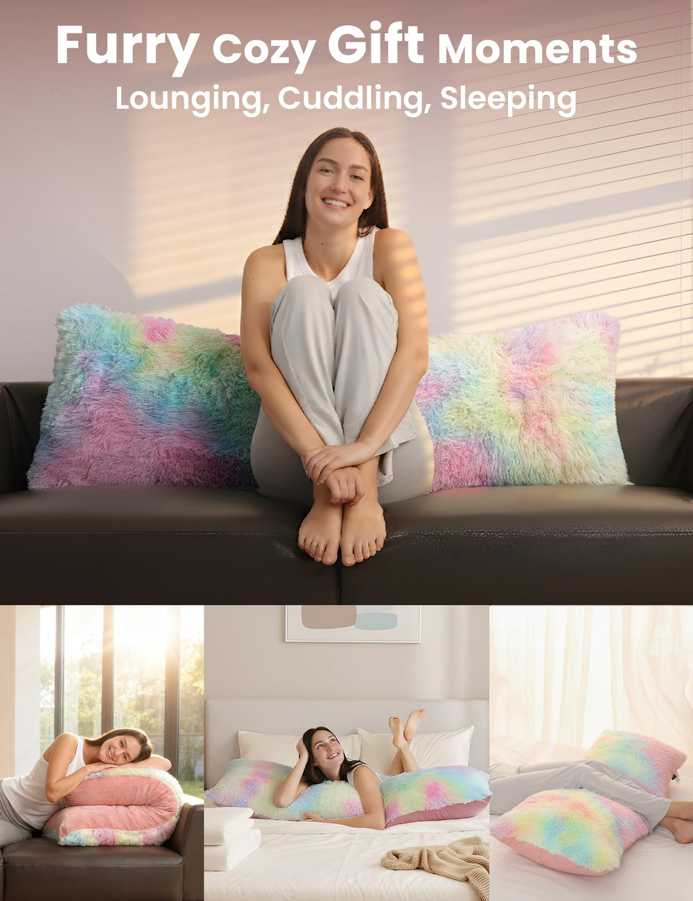 ZonLi texture de la fausse fourrure en gros plan, douceur agréable au toucher