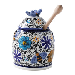ZOOBEE pot à miel face montrant design peint à la main et praticité