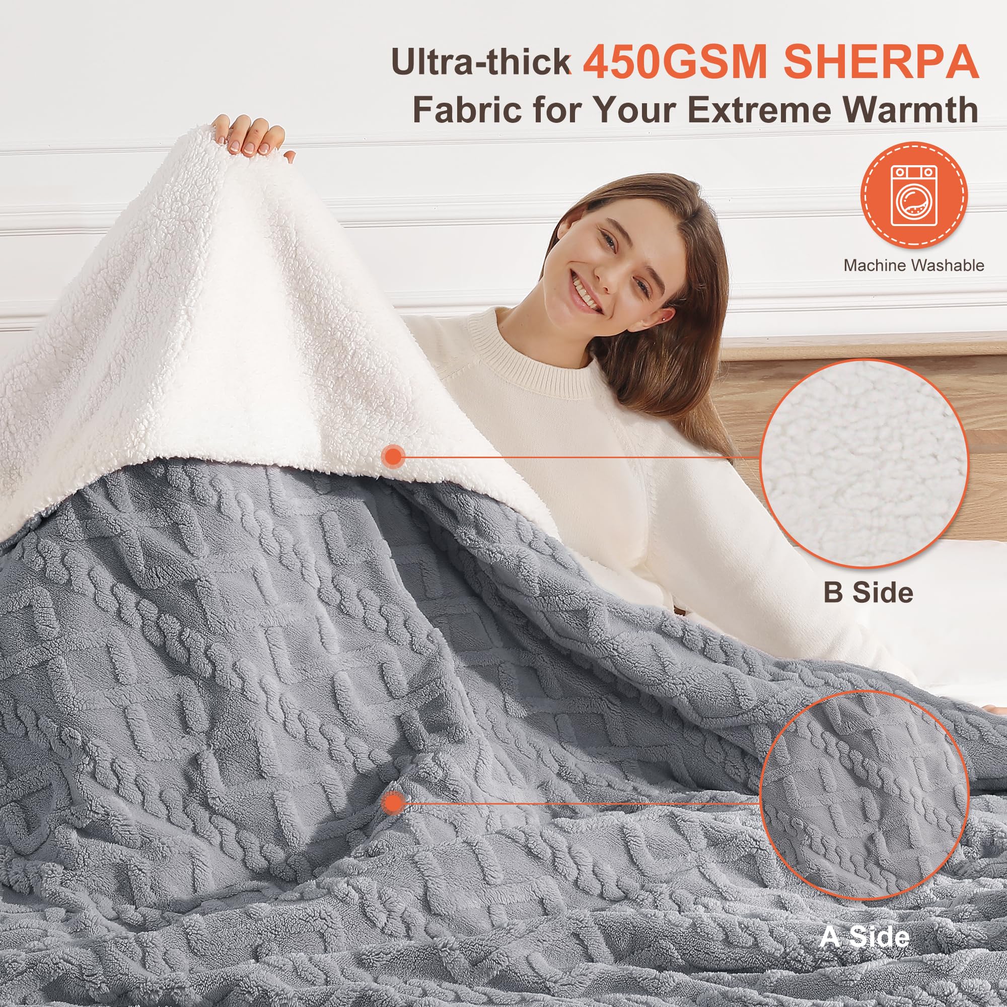 Couverture Zorvixia étendue sur lit twin démontrant couverture complète et chaleur