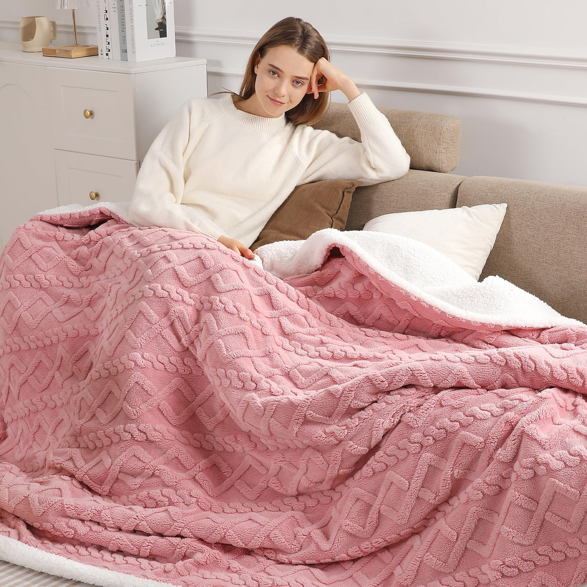 Zorvixia couverture twin face avant montrant confort et chaleur