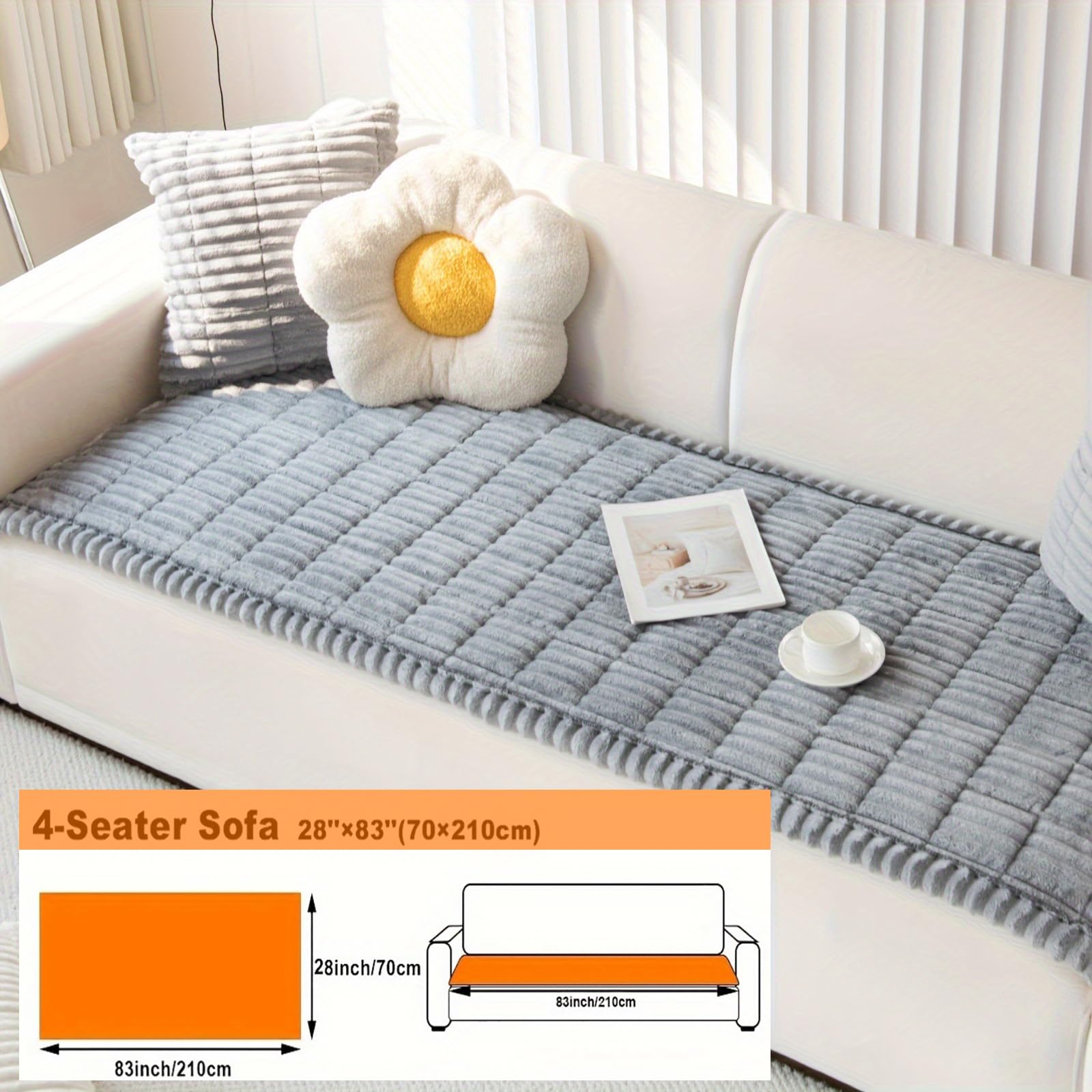 ZQFFB scène salon lifestyle protège canapé tout en décorant